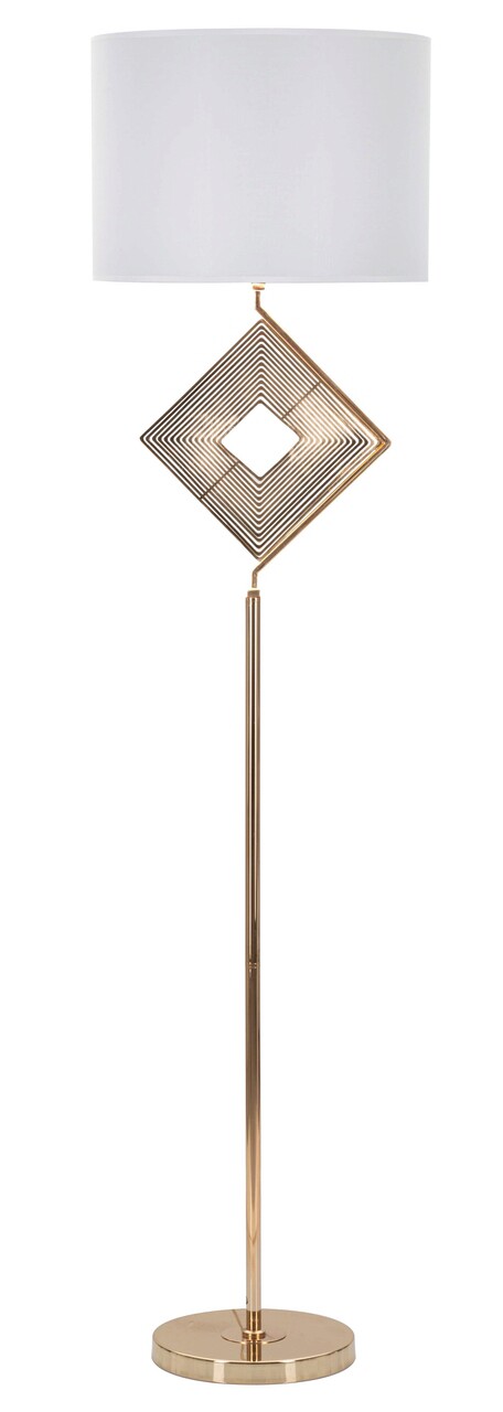 Lampadar Move, Mauro Ferretti, Ø40 x 161 cm, 1 x E27, 40W, fier/textil, auriu/alb - imagine 7